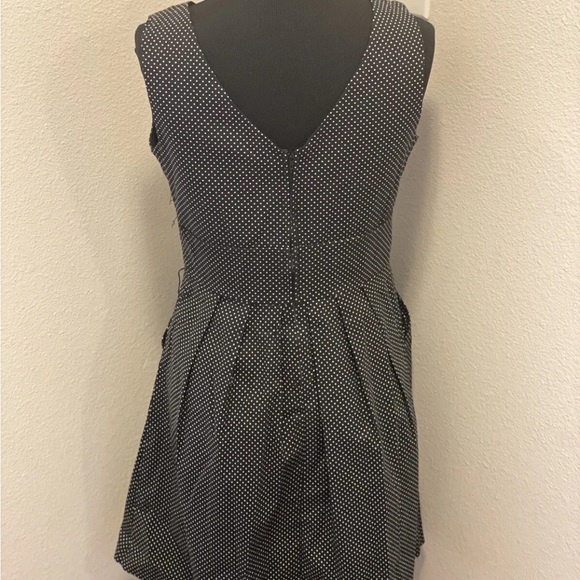 Corey P Black White Polka Dot Dress A Line Retro Mod V Neck 6 $60 - Picture 4 of 6